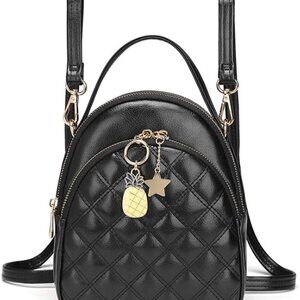 Mini Backpack Faux Leather Small Convertible Daily Travel Women's Purse